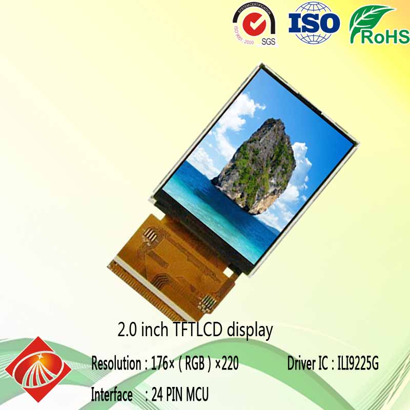 2.0-inch TFT LCD screen 176X220 MCU